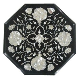 Semi Precious Stone Inlay Work Handmade Pietra Dura Home Decor, inlay art kitchen table, marble table
