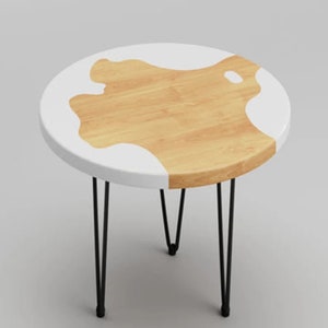 White Resin Epoxy Table Top
