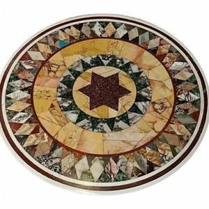 Semi Precious Stone Inlay Work Handmade Pietra Dura Home Decor, inlay art kitchen table, marble table