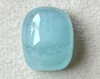 19.55 Ct Natural Aquamarine cabochon Gemstone square Shape Handmade loose gemstone 17X13MM Size