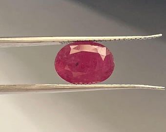 4.95 Ct Natural red ruby Faceted Gemstone oval Shape Handmade loose gemstone 11X8MM Size