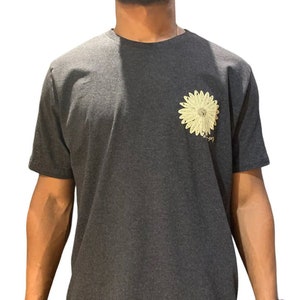 Men's T-Shirt - Surf Board Design - Size S - Color Dark Grey