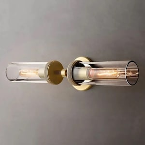 Vanity Lighting - Wall Sconce - 2 Light Vanity Fixture - Mid Century Modern - Industrial - Bathroom Vanity - UL Listed