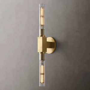 Modern Linear Sconce - Industry Glass Sconce - Wall Sconce - Mid Century - Industrial - Bathroom Vanity - UL Listed