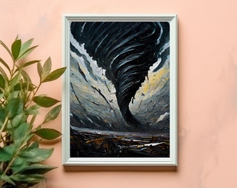 Tornado Acrylic Painting, Storm Chaser Gift (Digital Download)