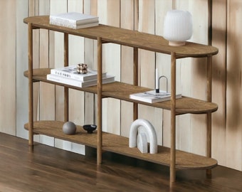 Wooden Shelving Unit - Low Bookshelf in 4 Sizes and 4 Colors - Versatile Storage for Vinyl Records, Books, or TV Stand