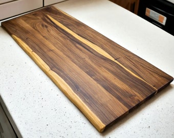 Walnoot tafelblad - Bureau, sta-bureau of eettafeloptie, Live Edge-ontwerp, premium houten oppervlak