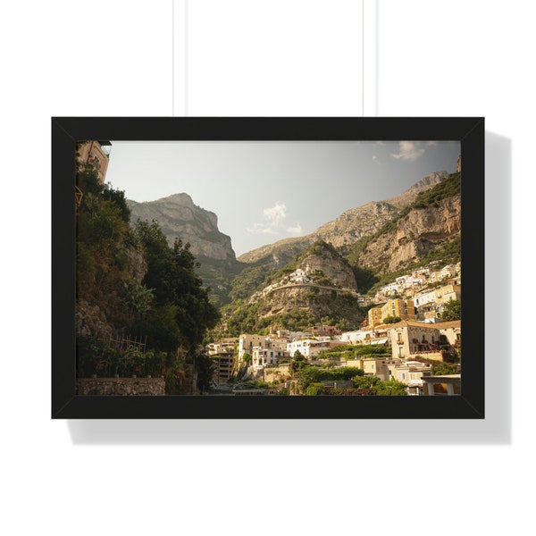 The Mountainside - Positano, Italy (Framed Print)