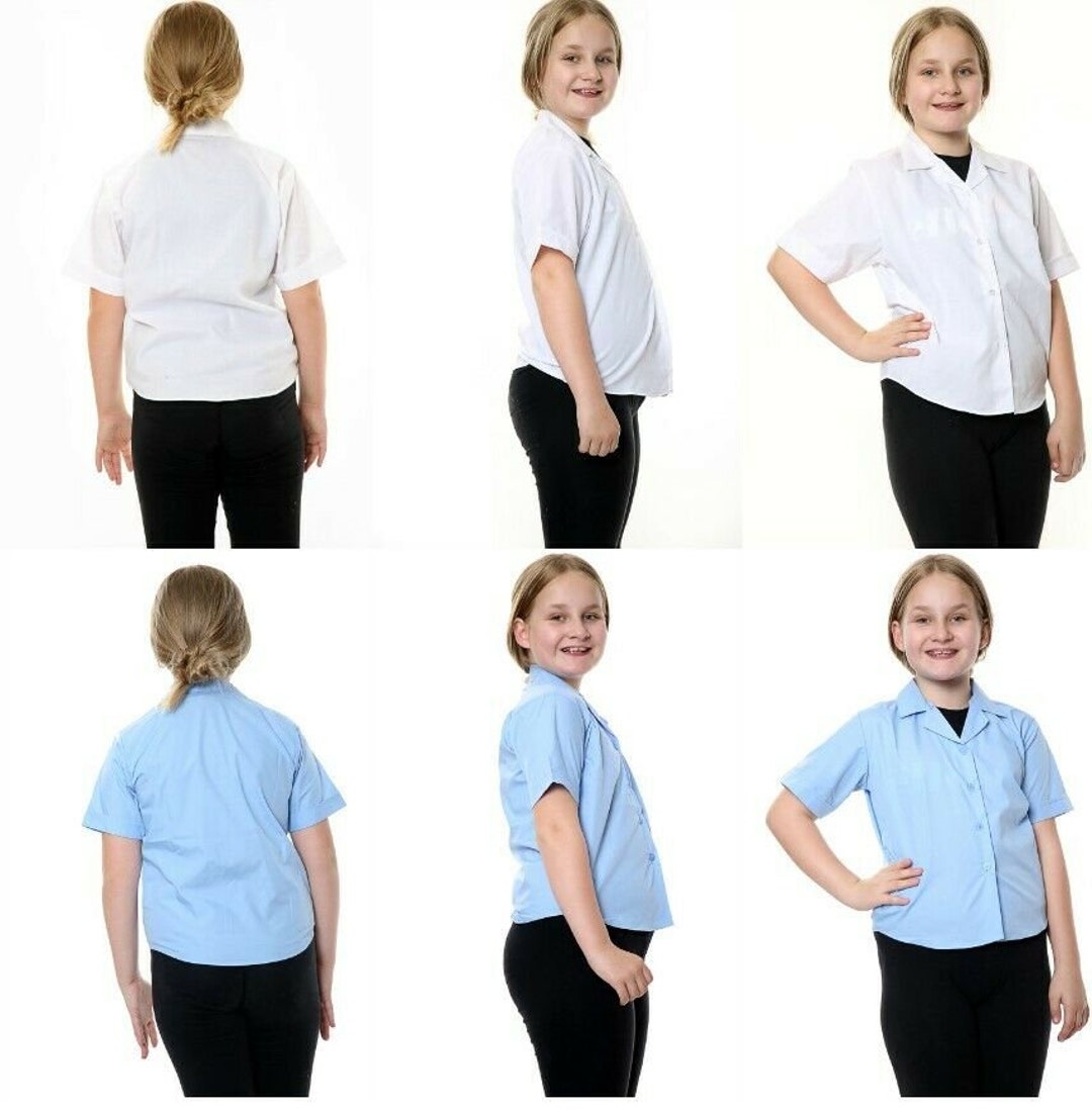 white school blouse revere collar