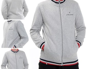 Veste pull unisexe en polaire zippée à rayures col montant et poignets 7 à 13 ans Zip à travers tricot plat