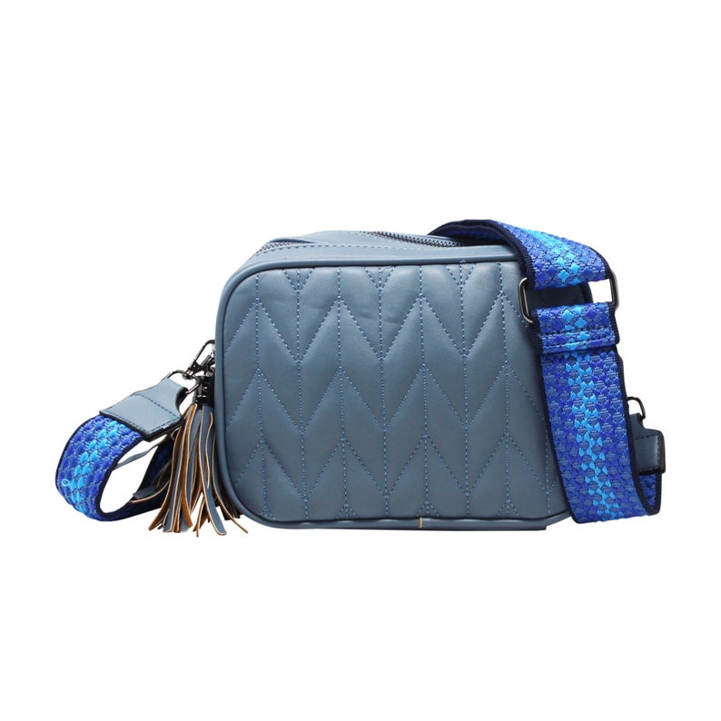 Bolso para cámara con dos bolsillos para mujer, bolso cruzado con hombro tipo Chevron, CXJ2302 imagen 5