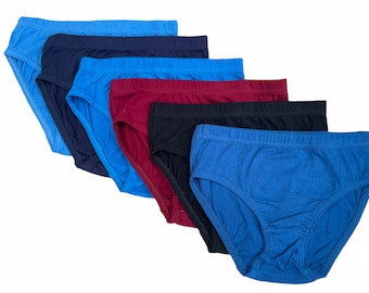 Pack de 12 calzoncillos de algodón suave para niños, ropa interior