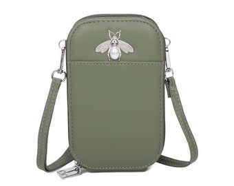 Metalen Bee Parel Schoudertas Over Tas Vrouwen Telefoon Cross Body Messenger Handtas C010