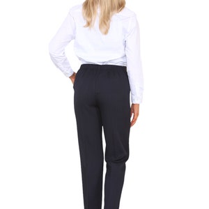 Ladies Trouser Half Elasticated Bi Stretch Waist Inside Leg 27 Inches Regular Work Office Everyday Wear Pants image 7