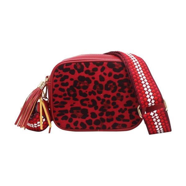Leopard Print Ladies Crossbody Shoulder Bag Canvas Strap Women Messenger Bag ZL-2312