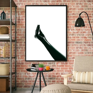 Italian hand gesture poster, Hand Sign wall art, Funny art print, Black and White wall decor, Home gift