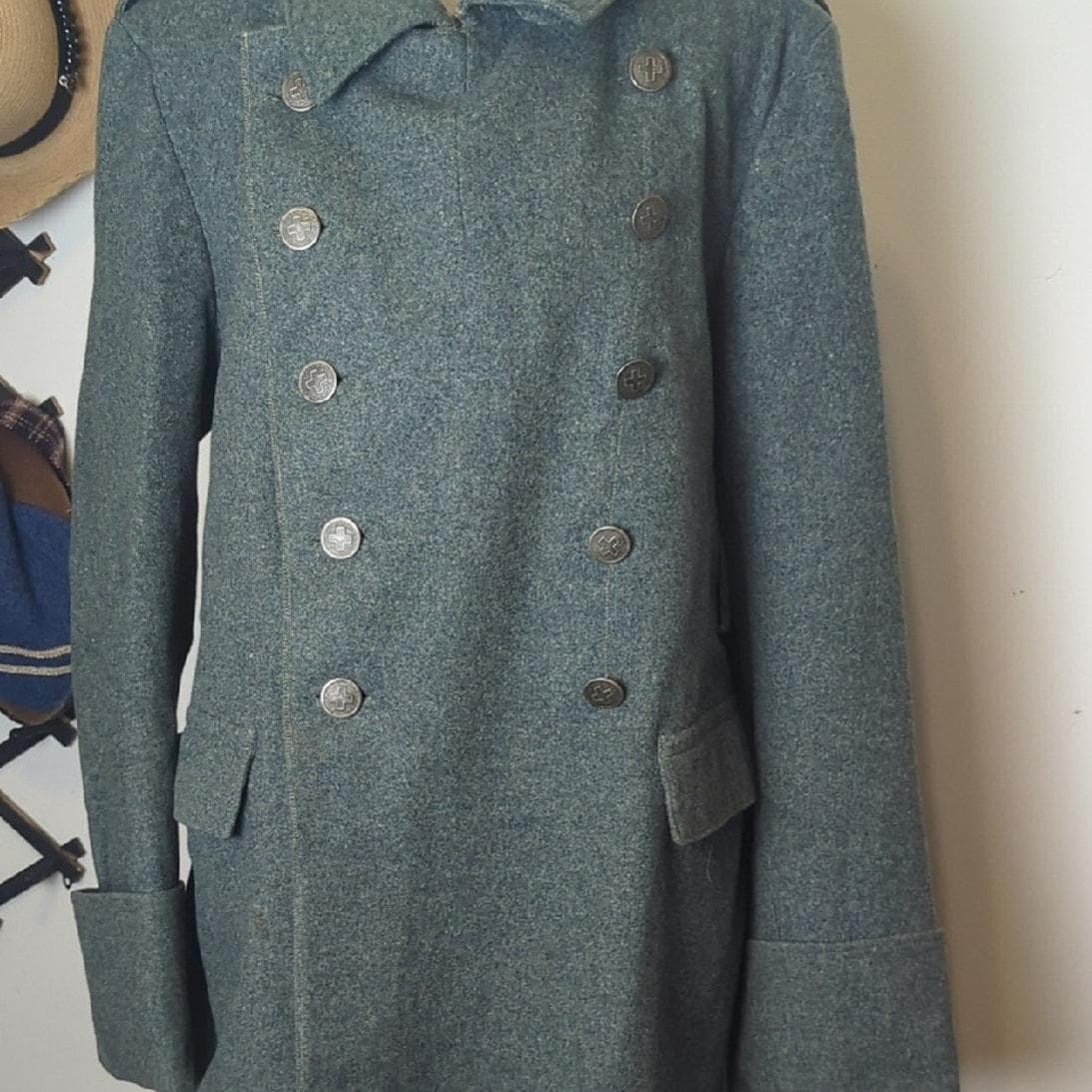 Vintage Swiss Wool Military Coat - Etsy
