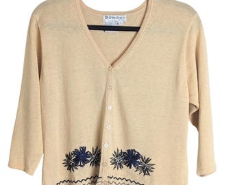 Vintage sierlijk Cottagecore bijgesneden coquette-vest met geborduurde pailletten 12-delig
