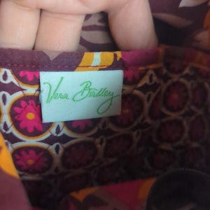 Retired Vera Bradley Carnaby Angel Medium Tote Pink Purple Boho Floral image 6