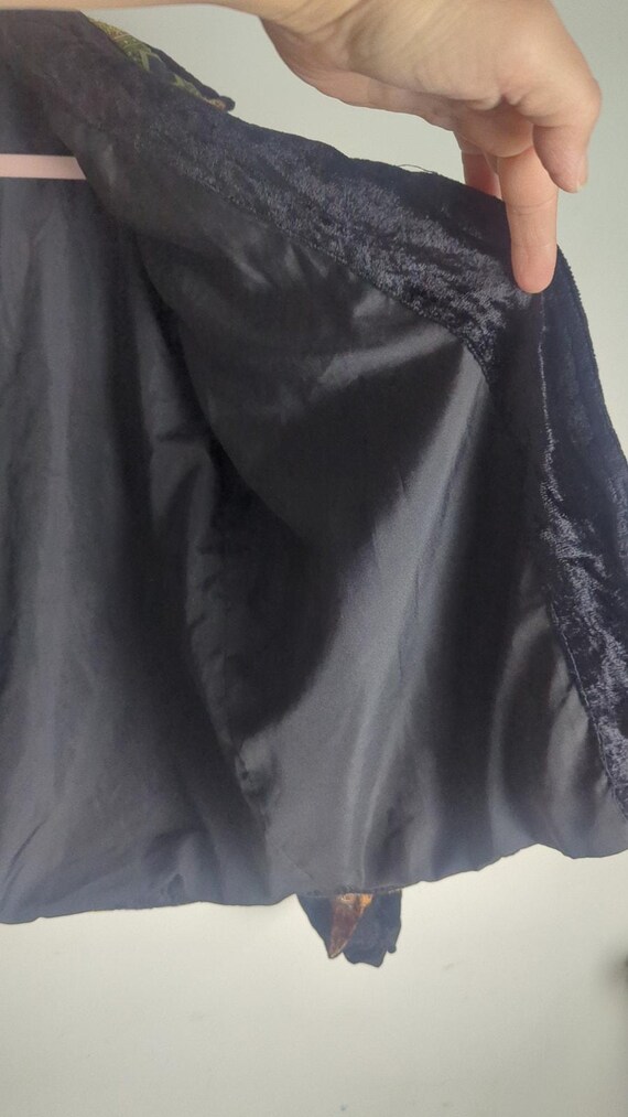 Vintage Whimsigoth Button Down Patchwork Wool Vel… - image 10