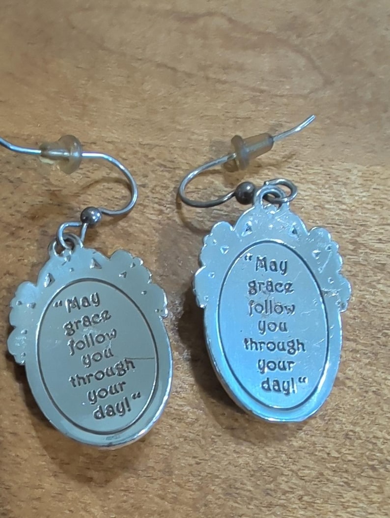 Brighton Truthful Cross Dangle Earrings Crystal Silver Tone Inspirational Faith image 2