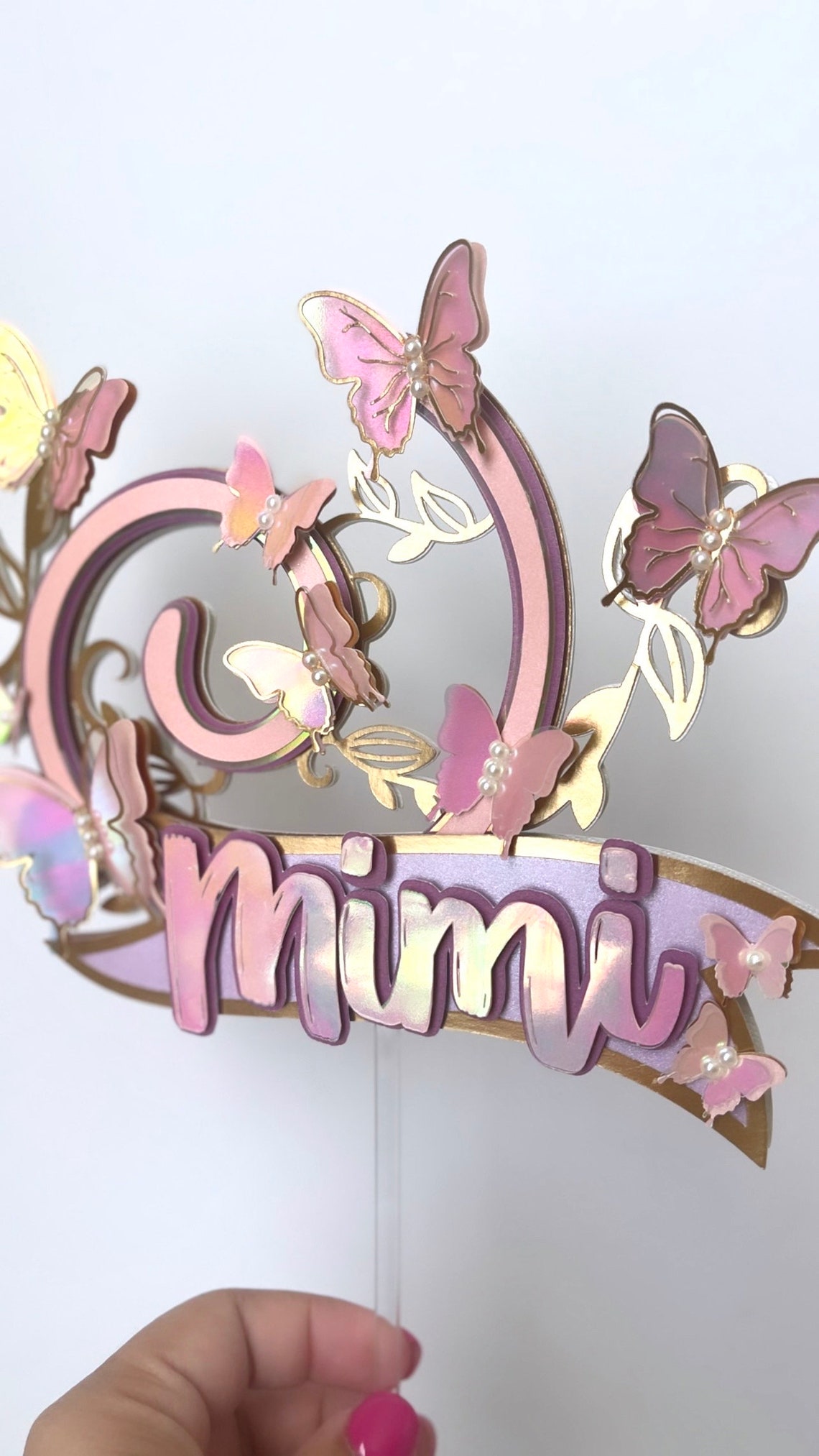 Buutterfly Topper Butterfly Cake Topper | Layered Butterfly Cake Topper | Butterfly ...