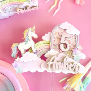 Unicorn Cake Topper | Rainbow Cake Topper | Unicorn Cake Topper Shaker | Rainbow Cake Topper Shaker | Magical Unicorn Cake Topper Shaker