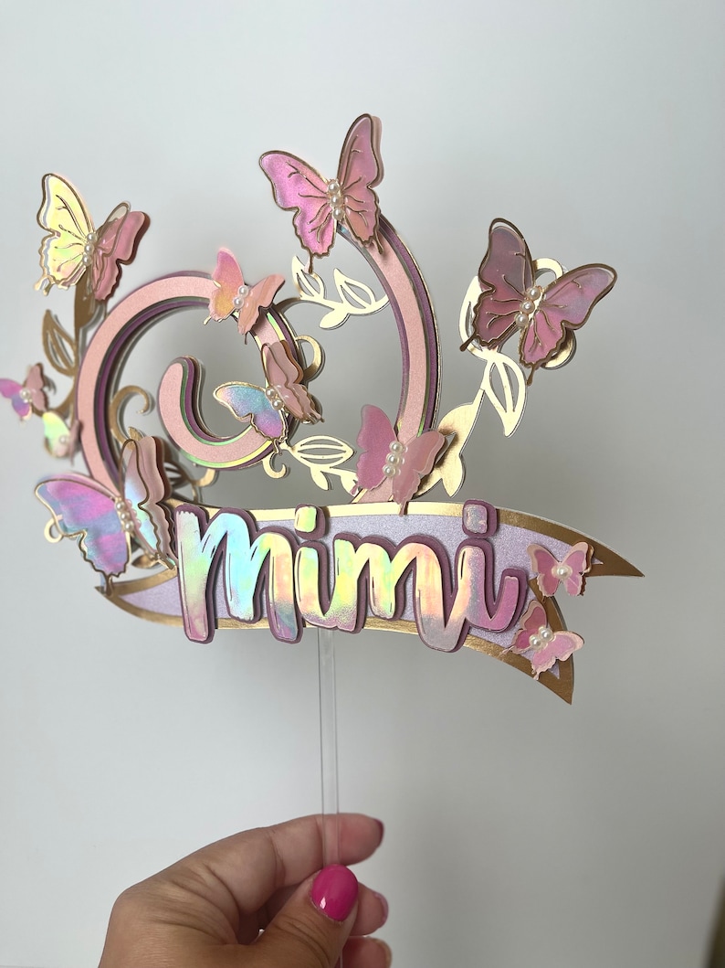 Buutterfly Topper Butterfly Cake Topper | Layered Butterfly Cake Topper | Butterfly ...