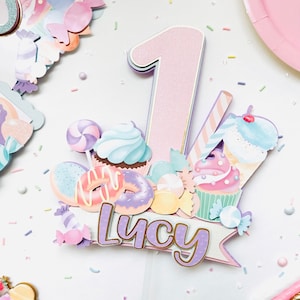 Sweet One Cake Topper | Candy Land Cake Topper | Sweet One Birthday | CandyLand Cake Topper | Candy Cake Topper | Ice-Cream Cake Topper