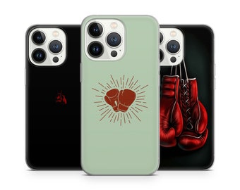 Gants de boxe Boxer Boxing Fan Box Sports Phone Case pour iPhone 15+ 14 Pro Max 12 11 X XS 8 7, convient à Samsung S20 FE, S21, Huawei, Pixel