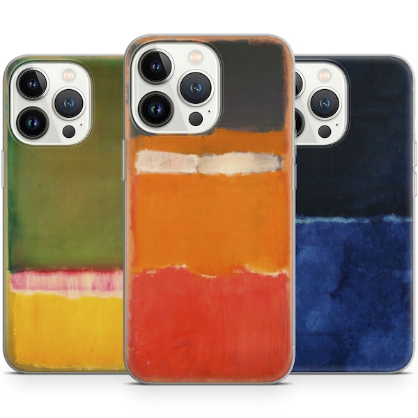 Rothko Mark Abstract Art Paintings Phone Case for iPhone 15 Plus 14 Pro Max 12 11 X XS 8 7, fits Samsung S20 FE, S21, A12, Huawei