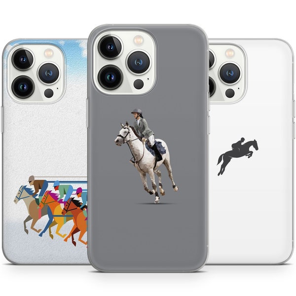 Horse Racing Races Jockey UK Derby art race Phone Case pour iPhone 15+ 14 Pro Max 12 11 X XS 8 7, convient à Samsung S20 FE, S21, Huawei, Pixel