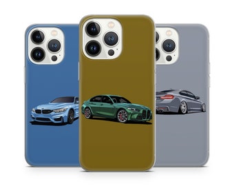 Duitse autotelefoonhoes M8 Cover Beierse sportwagenkunst voor iPhone 15+ 14 Pro Max 12 11 X XS 8 7, past op Samsung S20 FE, S21, A12, Huawei