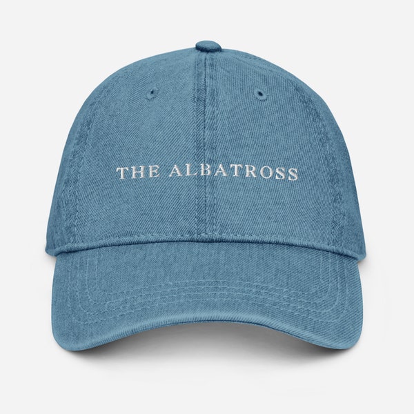 The Albatross Embroidered Cotton Twill Cap, Baseball Hat For Beach, Summer Hats, Gift For Teen Girl, Taylor Gifts, Vacation Ball Cap