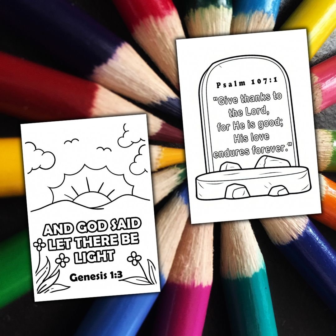 50 BIBLE Coloring Pages. Bible Cartoon Coloring Book for Kid. Printable ...