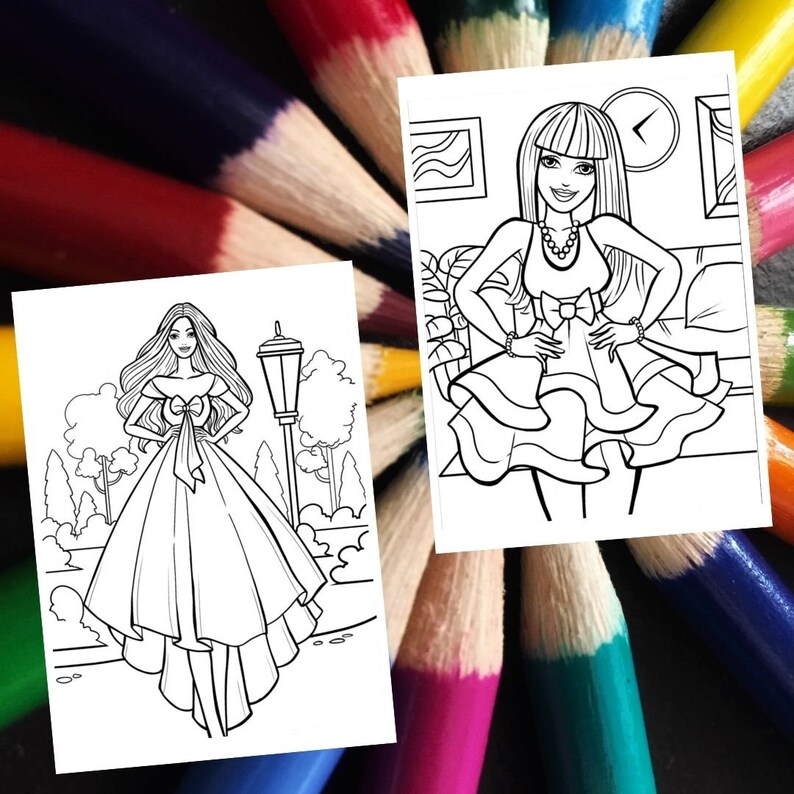 80 BARBIE Color Pages. Barbie Coloring Book Photo Kid. Coloring Pages