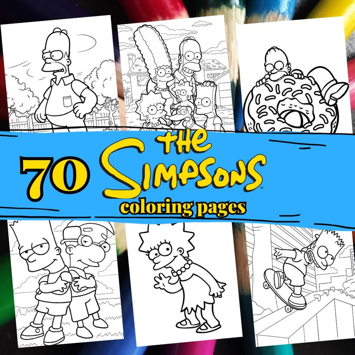 70 THE SIMPSONS Color Pages. the Simpsons Coloring Book Fo Kid ...
