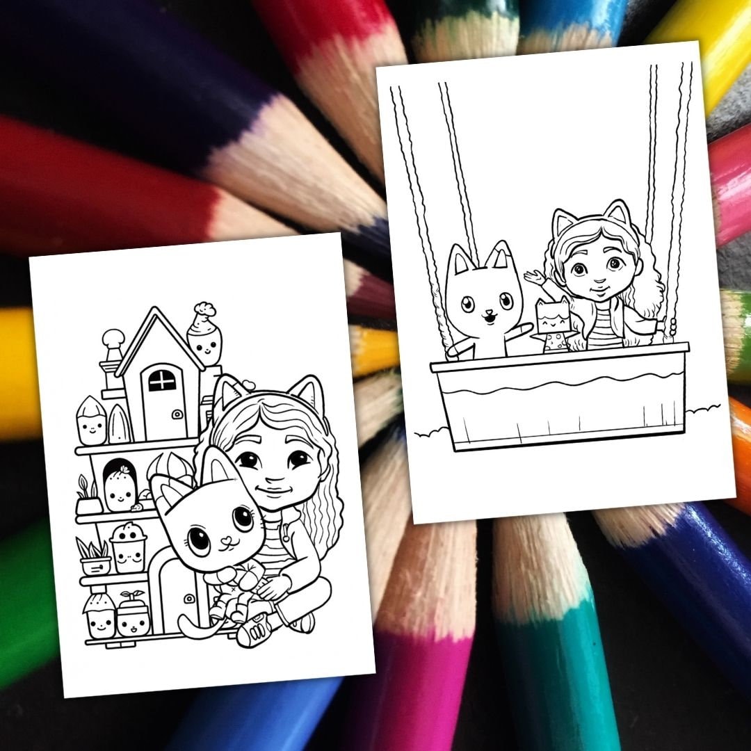 40 GABBY DOLLHOUSE Coloring Pages. Cartoon Coloring Book for Kids ...
