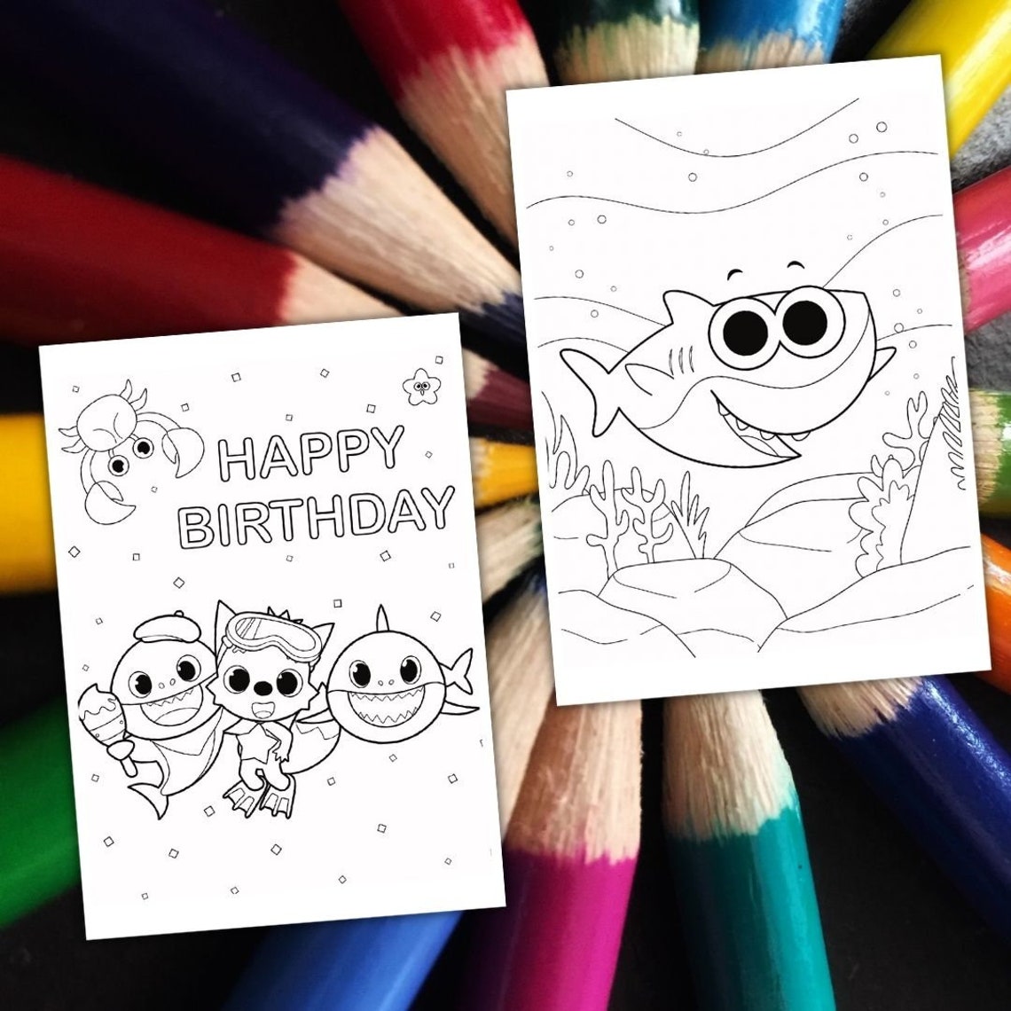 40 BABY SHARK Color Pages. Baby Shark Book Photo Kid. Coloring Pages ...