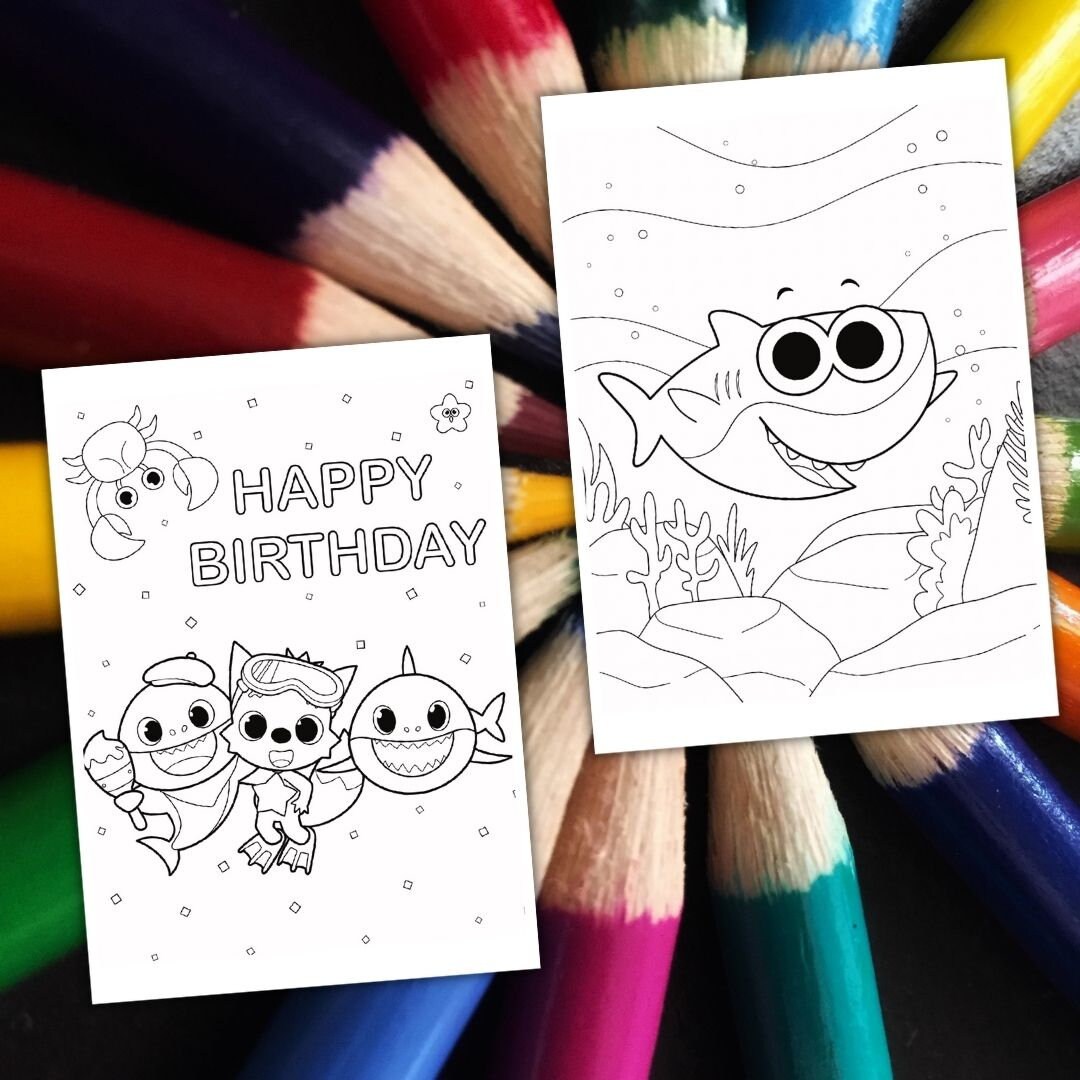 40 BABY SHARK Color Pages. Baby Shark Book Photo Kid. Coloring Pages ...