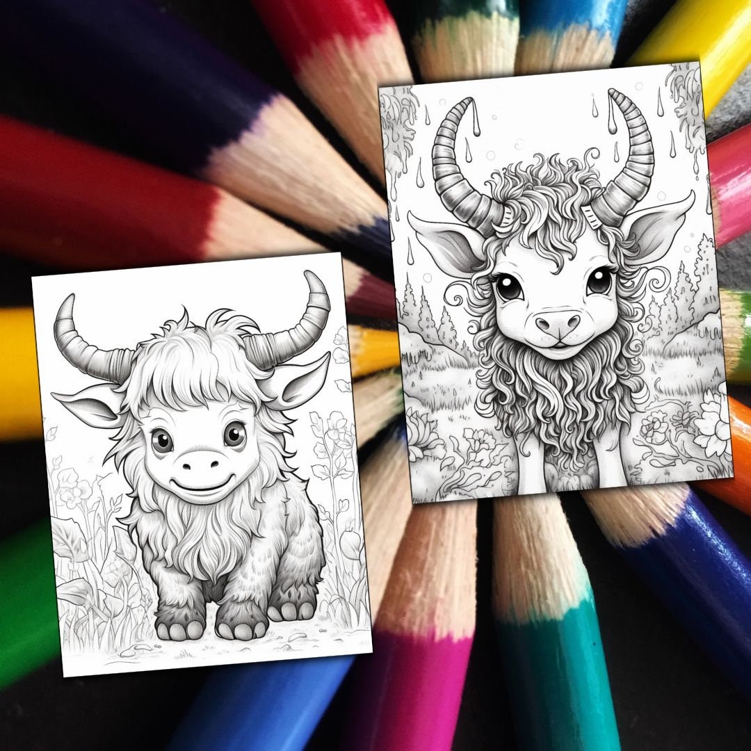 50 CUTE COW Coloring Pages. Cow Coloring Book for Kids. Cow Pictures to ...
