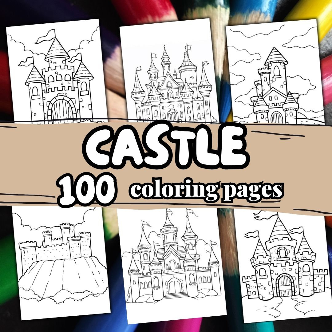 100 CASTLE Color Pages. Castle Coloring Book Photo Kid. Coloring Pages ...