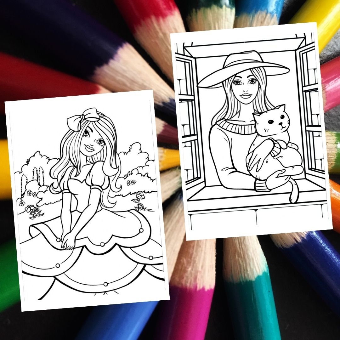 80 BARBIE Color Pages. Barbie Coloring Book Photo Kid. Coloring Pages ...
