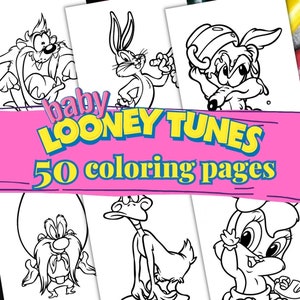 50 BABY LOONEY TUNES Color Pages. Looney Tunes Coloring Book fo Kid. Coloring Pages for Adults. Pdf Printable Coloring Pages