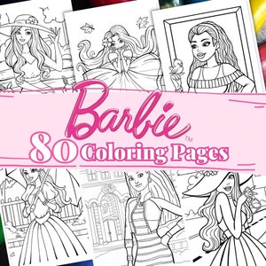 PRINTABLE Barbie Coloring Pages 30 Pages 