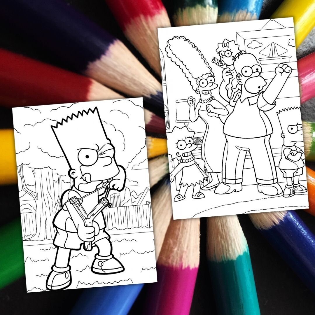 70 THE SIMPSONS Color Pages. the Simpsons Coloring Book Fo Kid ...