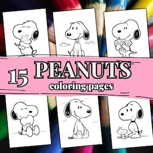 15 PEANUTS Coloring Pages. Cartoon coloring book for kid. Printable coloring pages for kids. Printable coloring pages. Peanut Coloring Book