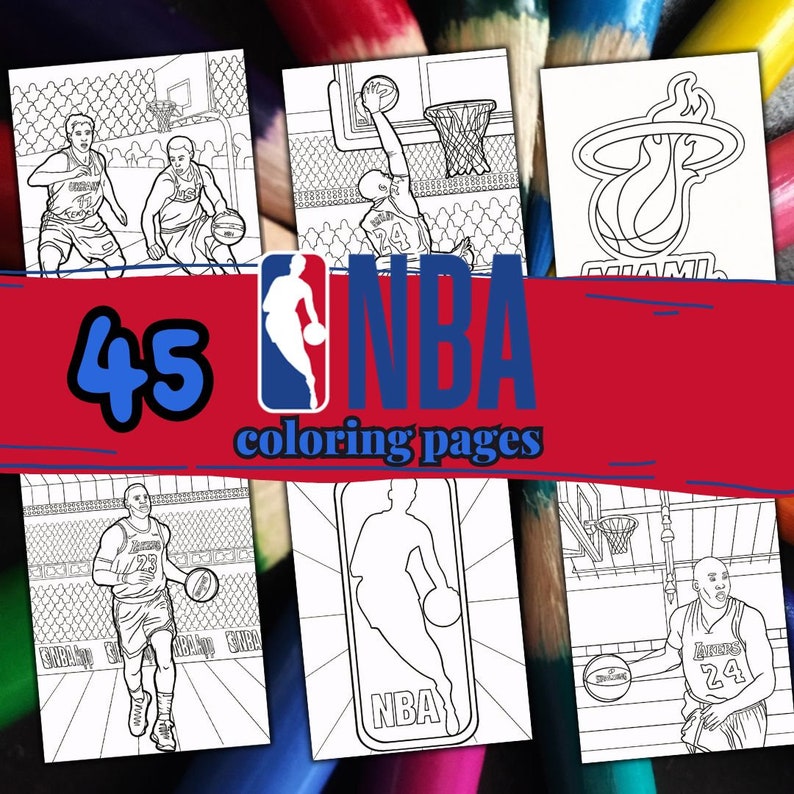 45 Basketball Coloring Pages. Basketball Coloring Book for Kids ...