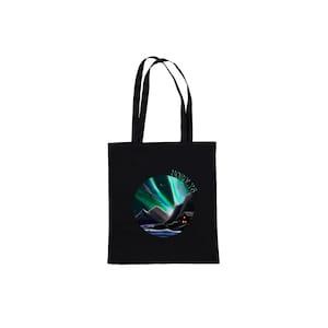Tote bag Norway Polar Lights Northern Lights Bag Cotton Bag Cotton Bag Shopping Bag Norway motif digital art Aurora borealis