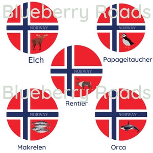 Norwegian flag Norway 5 images Instant download jpg svg png pdf digital commercial use ideal as a sticker print backpack round
